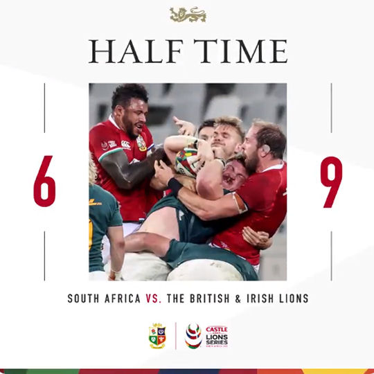 Springboks v Lions HT 310721
